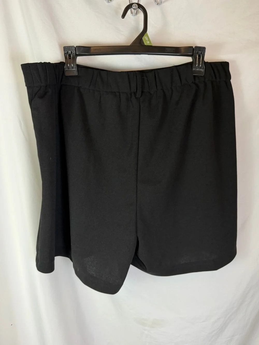 Black Tailored Shorts High Waist Classic Workwear 2XL Plus Size